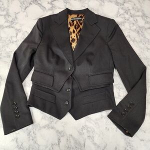 Dolce & Gabbana Short Tailored Jacket Attached With A Vest Black